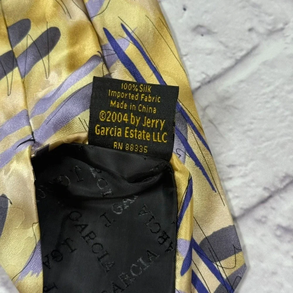 J. Garcia Men's Neck Tie Limited‎ Edition Lunch Collection Forty-Three Gold Blue